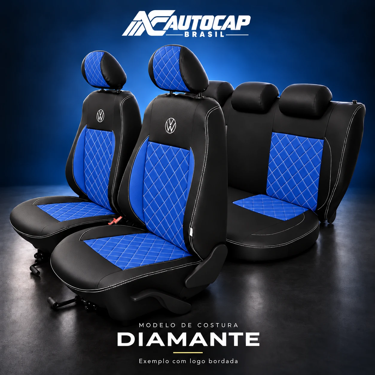 Miniatura: capa de banco Preto/Azul